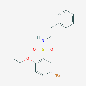 molecular formula C16H18BrNO3S B355629 5-bromo-2-ethoxy-N-(2-phenylethyl)benzenesulfonamide CAS No. 898653-69-5