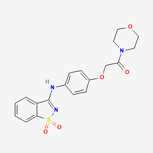 N-{4-[2-(4-morpholinyl)-2-oxoethoxy]phenyl}-1,2-benzisothiazol-3-amine 1,1-dioxide