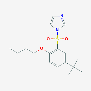molecular formula C17H24N2O3S B355630 1-(2-butoxy-5-tert-butylbenzenesulfonyl)-1H-imidazole CAS No. 940987-92-8