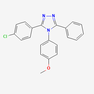 molecular formula C21H16ClN3O B3556315 3-(4-chlorophenyl)-4-(4-methoxyphenyl)-5-phenyl-4H-1,2,4-triazole 