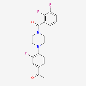 molecular formula C19H17F3N2O2 B3556323 1-{4-[4-(2,3-difluorobenzoyl)-1-piperazinyl]-3-fluorophenyl}ethanone 