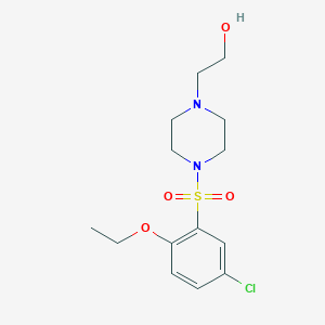 molecular formula C14H21ClN2O4S B355633 2-(4-((5-Chloro-2-ethoxyphenyl)sulfonyl)piperazin-1-yl)ethanol CAS No. 941003-27-6
