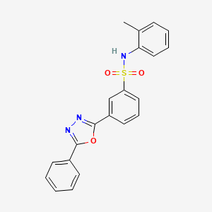 N-(2-methylphenyl)-3-(5-phenyl-1,3,4-oxadiazol-2-yl)benzenesulfonamide