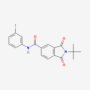 2-tert-butyl-N-(3-iodophenyl)-1,3-dioxo-5-isoindolinecarboxamide