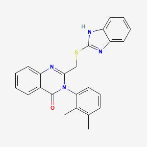 molecular formula C24H20N4OS B3556370 2-[(1H-benzimidazol-2-ylthio)methyl]-3-(2,3-dimethylphenyl)-4(3H)-quinazolinone 