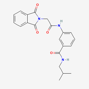 molecular formula C21H21N3O4 B3556373 3-{[(1,3-dioxo-1,3-dihydro-2H-isoindol-2-yl)acetyl]amino}-N-isobutylbenzamide 