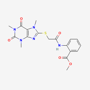 methyl 2-({[(1,3,7-trimethyl-2,6-dioxo-2,3,6,7-tetrahydro-1H-purin-8-yl)thio]acetyl}amino)benzoate