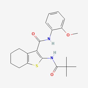 2-[(2,2-dimethylpropanoyl)amino]-N-(2-methoxyphenyl)-4,5,6,7-tetrahydro-1-benzothiophene-3-carboxamide