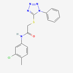 N-(3-CHLORO-4-METHYLPHENYL)-2-[(1-PHENYL-1H-1,2,3,4-TETRAZOL-5-YL)SULFANYL]ACETAMIDE