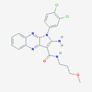 molecular formula C21H19Cl2N5O2 B355642 2-amino-1-(3,4-dichlorophenyl)-N-(3-methoxypropyl)-1H-pyrrolo[2,3-b]quinoxaline-3-carboxamide CAS No. 499229-76-4