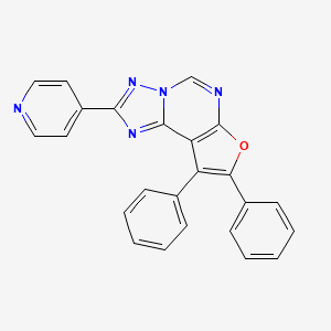 molecular formula C24H15N5O B3556425 8,9-diphenyl-2-(4-pyridinyl)furo[3,2-e][1,2,4]triazolo[1,5-c]pyrimidine 