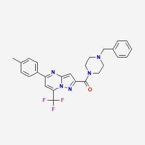 2-[(4-benzyl-1-piperazinyl)carbonyl]-5-(4-methylphenyl)-7-(trifluoromethyl)pyrazolo[1,5-a]pyrimidine