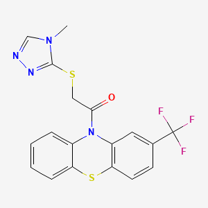 2-[(4-methyl-4H-1,2,4-triazol-3-yl)sulfanyl]-1-[2-(trifluoromethyl)-10H-phenothiazin-10-yl]ethanone