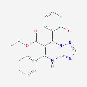 molecular formula C20H17FN4O2 B355644 Ethyl 7-(2-fluorophenyl)-5-phenyl-4,7-dihydro[1,2,4]triazolo[1,5-a]pyrimidine-6-carboxylate CAS No. 727407-34-3