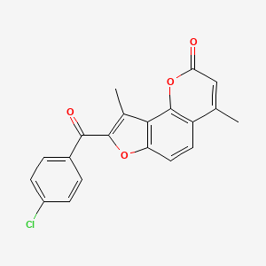 8-(4-chlorobenzoyl)-4,9-dimethyl-2H-furo[2,3-h]chromen-2-one