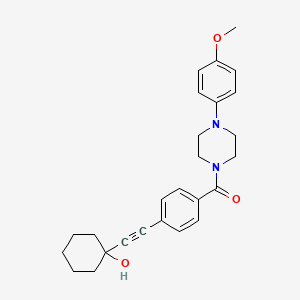 1-(2-{4-[4-(4-METHOXYPHENYL)PIPERAZINE-1-CARBONYL]PHENYL}ETHYNYL)CYCLOHEXAN-1-OL