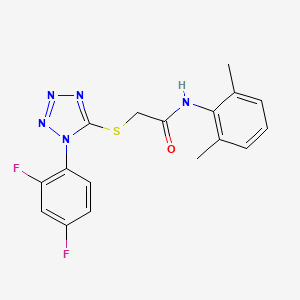 2-{[1-(2,4-difluorophenyl)-1H-tetrazol-5-yl]thio}-N-(2,6-dimethylphenyl)acetamide