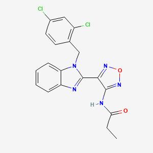 N-{4-[1-(2,4-dichlorobenzyl)-1H-benzimidazol-2-yl]-1,2,5-oxadiazol-3-yl}propanamide