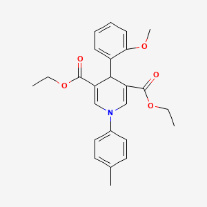 3,5-DIETHYL 4-(2-METHOXYPHENYL)-1-(4-METHYLPHENYL)-1,4-DIHYDROPYRIDINE-3,5-DICARBOXYLATE