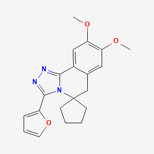 molecular formula C20H21N3O3 B3556574 3'-(2-furyl)-8',9'-dimethoxy-6'H-spiro[cyclopentane-1,5'-[1,2,4]triazolo[3,4-a]isoquinoline] 