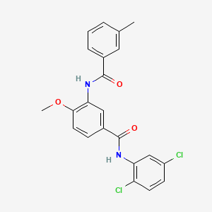 molecular formula C22H18Cl2N2O3 B3556586 N-(2,5-dichlorophenyl)-4-methoxy-3-[(3-methylbenzoyl)amino]benzamide CAS No. 5473-75-6