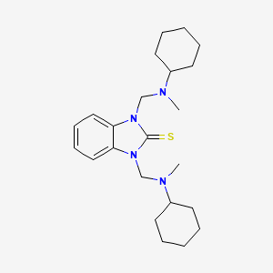 molecular formula C23H36N4S B3556595 1,3-Bis[[cyclohexyl(methyl)amino]methyl]benzimidazole-2-thione 