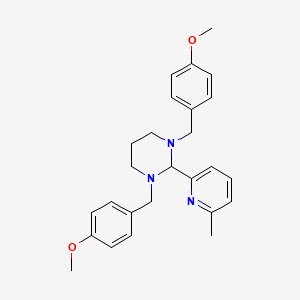 1,3-bis(4-methoxybenzyl)-2-(6-methyl-2-pyridinyl)hexahydropyrimidine