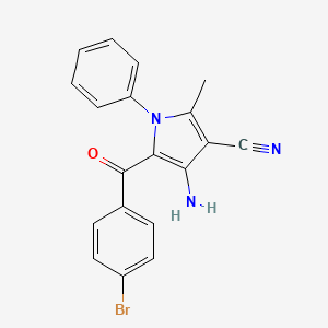 4-amino-5-(4-bromobenzoyl)-2-methyl-1-phenyl-1H-pyrrole-3-carbonitrile