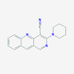 molecular formula C18H16N4 B3556657 3-(1-piperidinyl)benzo[b]-1,6-naphthyridine-4-carbonitrile 