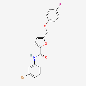 molecular formula C18H13BrFNO3 B3556694 N-(3-bromophenyl)-5-[(4-fluorophenoxy)methyl]-2-furamide 