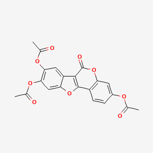 molecular formula C21H14O9 B3556706 6-oxo-6H-[1]benzofuro[3,2-c]chromene-3,8,9-triyl triacetate CAS No. 2074-56-8