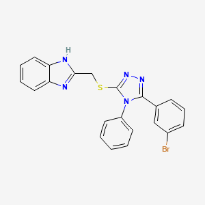 2-({[5-(3-bromophenyl)-4-phenyl-4H-1,2,4-triazol-3-yl]thio}methyl)-1H-benzimidazole