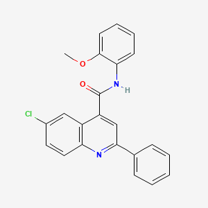 molecular formula C23H17ClN2O2 B3556730 6-chloro-N-(2-methoxyphenyl)-2-phenylquinoline-4-carboxamide 