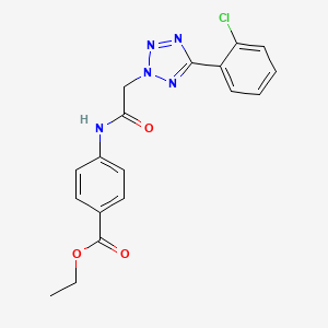 molecular formula C18H16ClN5O3 B3556754 ethyl 4-({[5-(2-chlorophenyl)-2H-tetrazol-2-yl]acetyl}amino)benzoate 