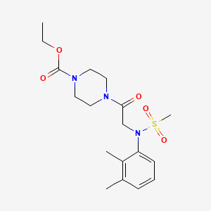 molecular formula C18H27N3O5S B3556766 ethyl 4-[N-(2,3-dimethylphenyl)-N-(methylsulfonyl)glycyl]-1-piperazinecarboxylate CAS No. 4399-11-5