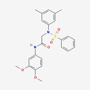 N~1~-(3,4-dimethoxyphenyl)-N~2~-(3,5-dimethylphenyl)-N~2~-(phenylsulfonyl)glycinamide