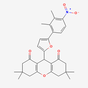 molecular formula C29H31NO6 B3556781 9-[5-(2,3-dimethyl-4-nitrophenyl)-2-furyl]-3,3,6,6-tetramethyl-3,4,5,6,7,9-hexahydro-1H-xanthene-1,8(2H)-dione 