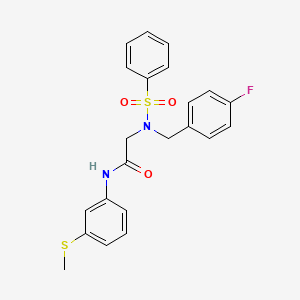 N~2~-(4-fluorobenzyl)-N~1~-[3-(methylthio)phenyl]-N~2~-(phenylsulfonyl)glycinamide