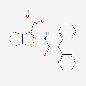 molecular formula C22H19NO3S B3556822 2-[(diphenylacetyl)amino]-5,6-dihydro-4H-cyclopenta[b]thiophene-3-carboxylic acid 