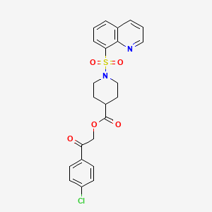 2-(4-chlorophenyl)-2-oxoethyl 1-(8-quinolinylsulfonyl)-4-piperidinecarboxylate