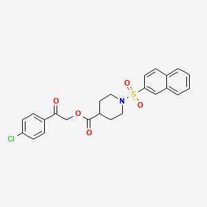 2-(4-chlorophenyl)-2-oxoethyl 1-(2-naphthylsulfonyl)-4-piperidinecarboxylate