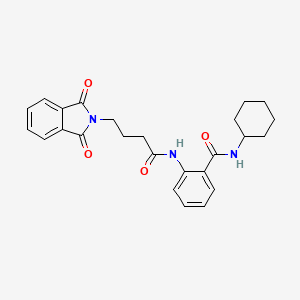 N-cyclohexyl-2-{[4-(1,3-dioxo-1,3-dihydro-2H-isoindol-2-yl)butanoyl]amino}benzamide