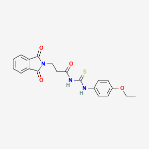 molecular formula C20H19N3O4S B3556844 3-(1,3-dioxo-1,3-dihydro-2H-isoindol-2-yl)-N-{[(4-ethoxyphenyl)amino]carbonothioyl}propanamide 