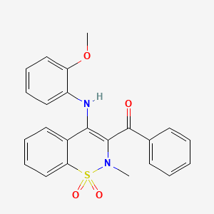 {4-[(2-methoxyphenyl)amino]-2-methyl-1,1-dioxido-2H-1,2-benzothiazin-3-yl}(phenyl)methanone