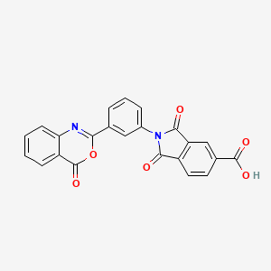 molecular formula C23H12N2O6 B3556908 1,3-dioxo-2-[3-(4-oxo-4H-3,1-benzoxazin-2-yl)phenyl]-5-isoindolinecarboxylic acid 