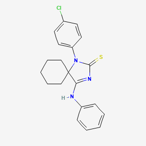 1-(4-chlorophenyl)-4-(phenylimino)-1,3-diazaspiro[4.5]decane-2-thione