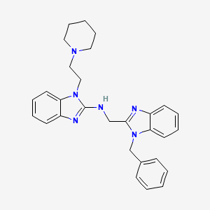 N-[(1-benzyl-1H-benzimidazol-2-yl)methyl]-1-[2-(1-piperidinyl)ethyl]-1H-benzimidazol-2-amine