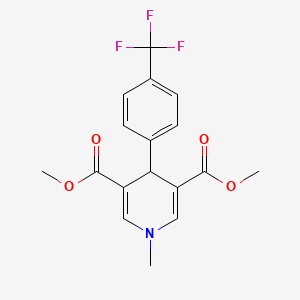 molecular formula C17H16F3NO4 B3556978 dimethyl 1-methyl-4-[4-(trifluoromethyl)phenyl]-1,4-dihydro-3,5-pyridinedicarboxylate 