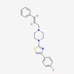 1-[4-(4-fluorophenyl)-1,3-thiazol-2-yl]-4-(3-phenyl-2-propen-1-yl)piperazine