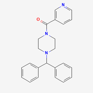 molecular formula C23H23N3O B3557010 1-(diphenylmethyl)-4-(3-pyridinylcarbonyl)piperazine 